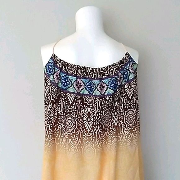 Tendency Multicolor Sun Dress. Size Small - Picture 6 of 10
